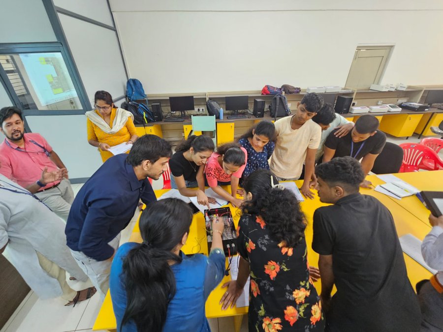 Students working with BLH equipment at KLE Technological University, Belagavi